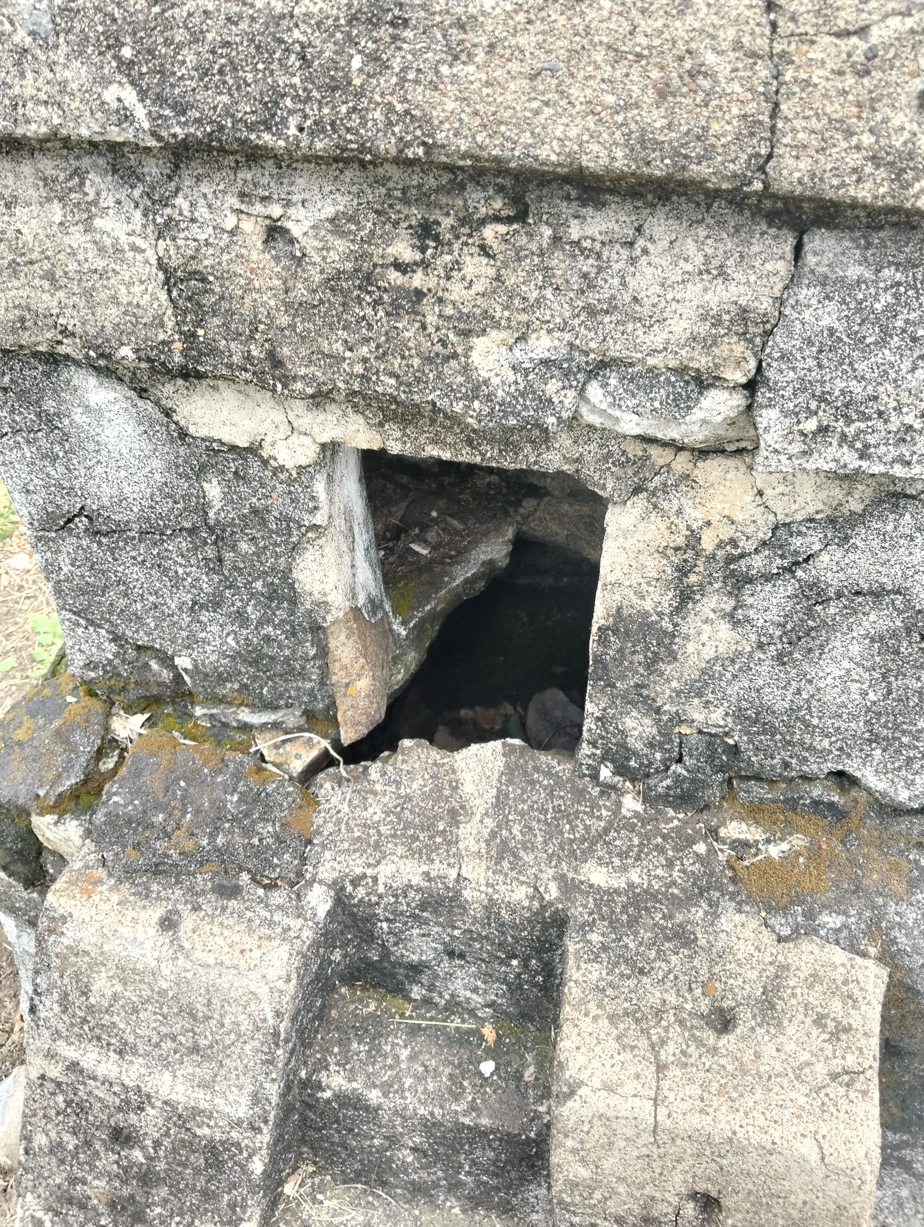 The inside of a tomb